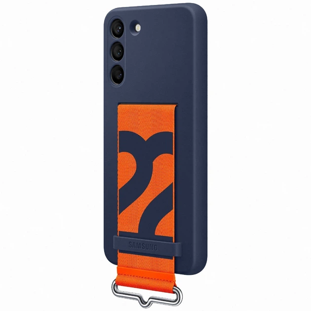 Чохол Silicone Cover with Strap для Samsung Galaxy S22 Plus (S906) (EF-GS906TNEGRU) Navy - зображення 3