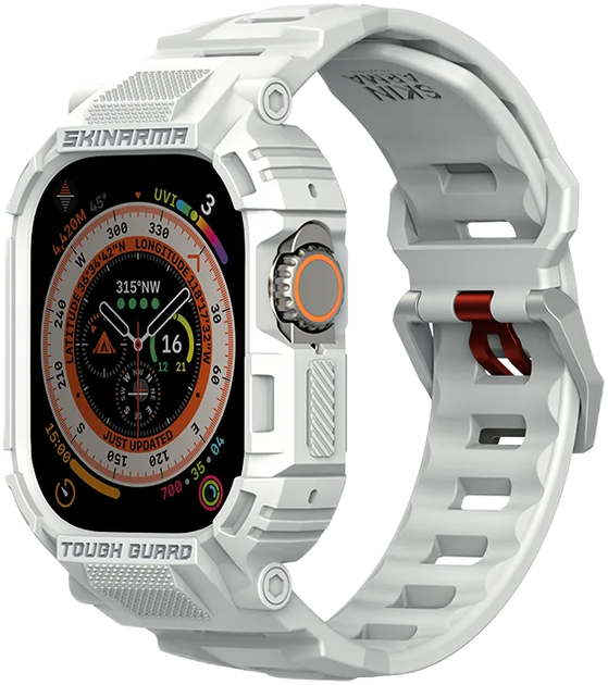 Pasek z etui SkinArma Mecha 2-in-1 do Apple Watch Ultra 49 mm Light Grey (8886461246599) - obraz 2