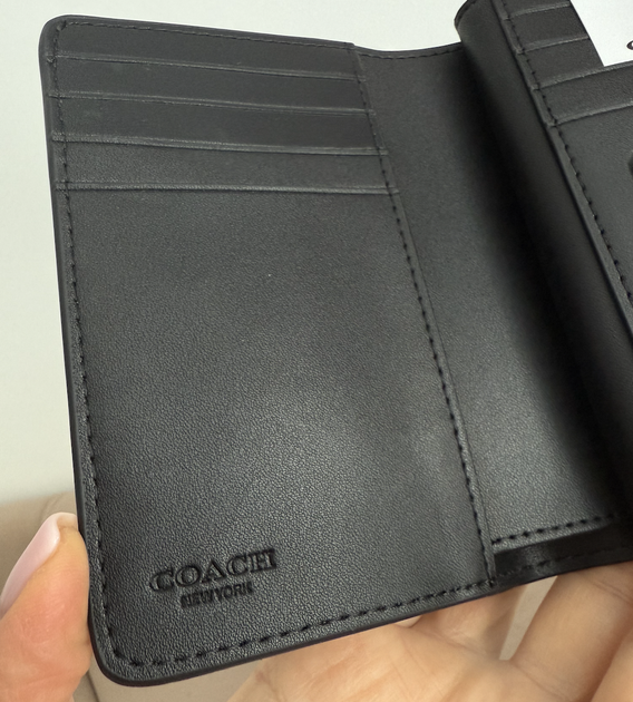 Гаманець coach medium corner zip wallet натуральна шкіра + подарункове пакування - зображення 7