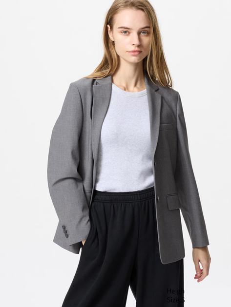 Піджак Uniqlo розмір S темно сірий (05) (474561) - Фото 1 Піджак Uniqlo розмір S темно сірий (05) (474561) - изображение 1