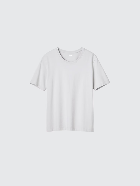 Футболка Uniqlo розмір L світло сіра (02) (474408) - изображение 3