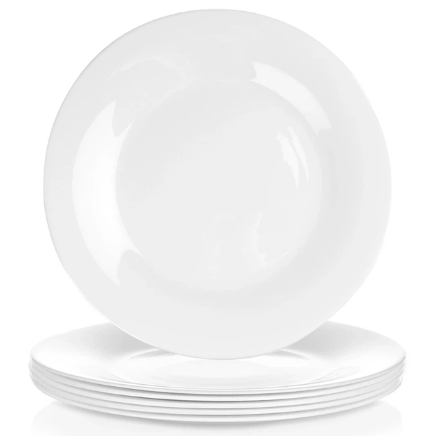 Zestaw talerzy obiadowych Vilde szklanych 25.5 cm 6 szt Biały (5904316493479) - obraz 2