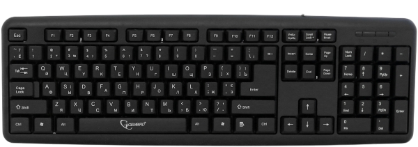 Клавіатура Gembird KB-103-UA Ukr Black - Фото 2 Клавіатура Gembird KB-103-UA Ukr Black - зображення 2