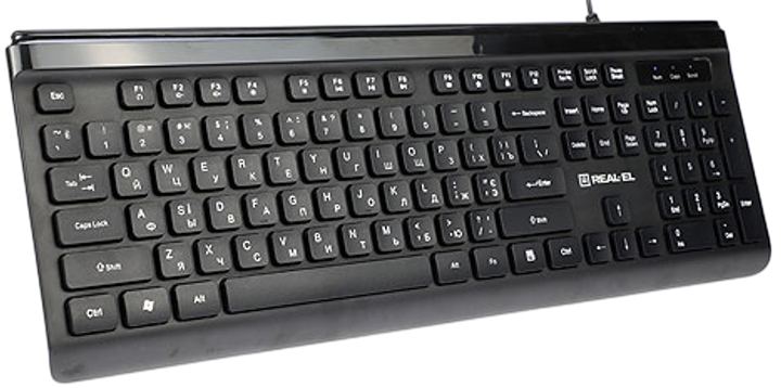 Клавіатура REAL-EL Comfort 7085 Ukr Black (EL123100032) - зображення 2