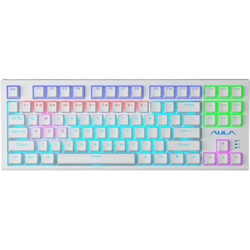 Клавіатура Aula F3032 Dark Yellow keys RGB White (6948391204680) - Фото 3 Клавіатура Aula F3032 Dark Yellow keys RGB White (6948391204680) - зображення 3