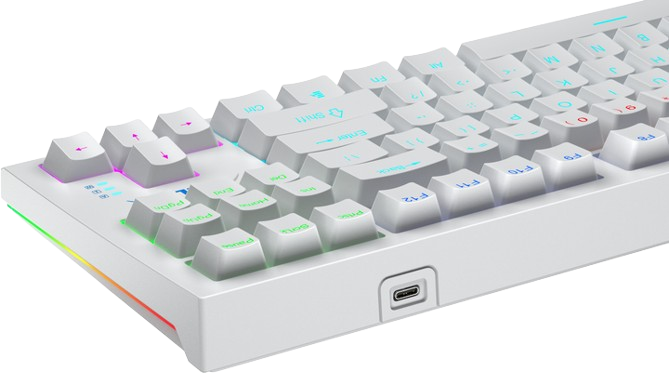 Клавіатура Aula F3032 Dark Yellow keys RGB White (6948391204680) - Фото 2 Клавіатура Aula F3032 Dark Yellow keys RGB White (6948391204680) - зображення 2