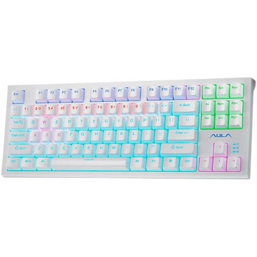 Клавіатура Aula F3032 Dark Yellow keys RGB White (6948391204680) - Фото 1 Клавіатура Aula F3032 Dark Yellow keys RGB White (6948391204680) - зображення 1