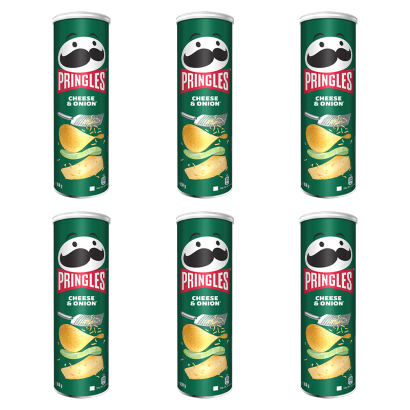 Набор Чипсы 6шт Pringles Cheese & Onion 165g - Фото 1 Набор Чипсы 6шт Pringles Cheese & Onion 165g - изображение 1
