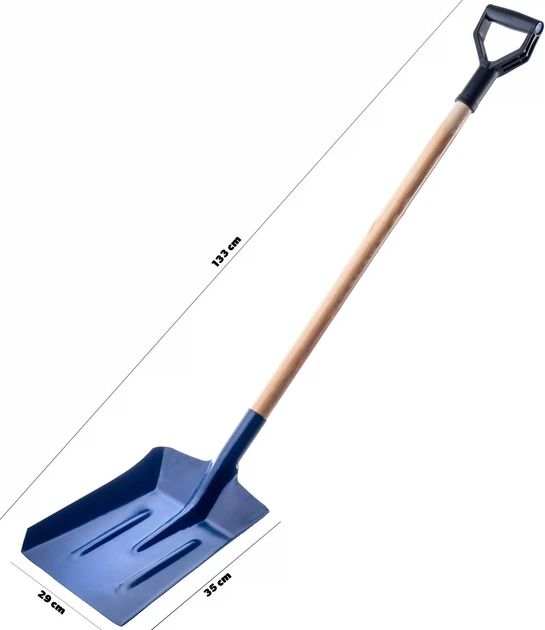 Lopata z drewnianym trzonkiem 134 cm Niebieska (K3465) - obraz 4