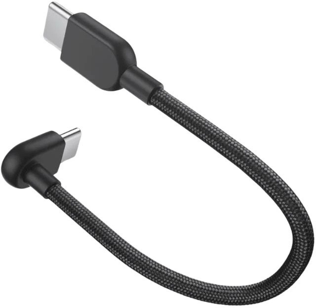 Kabel Xiaomi 3A Braided USB-C to USB-C 10 cm Dark Grey (BHR5993EU) - obraz 2