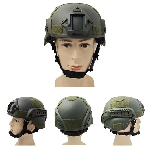 Шолом для страйкболу та тренувань у стилі SWAT Fast Зелений - зображення 4