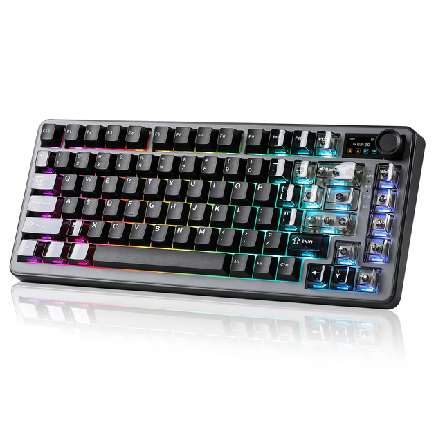 Клавіатура бездротова YUNZII B75 PRO MAX QMK/VIA Cocoa Cream V2