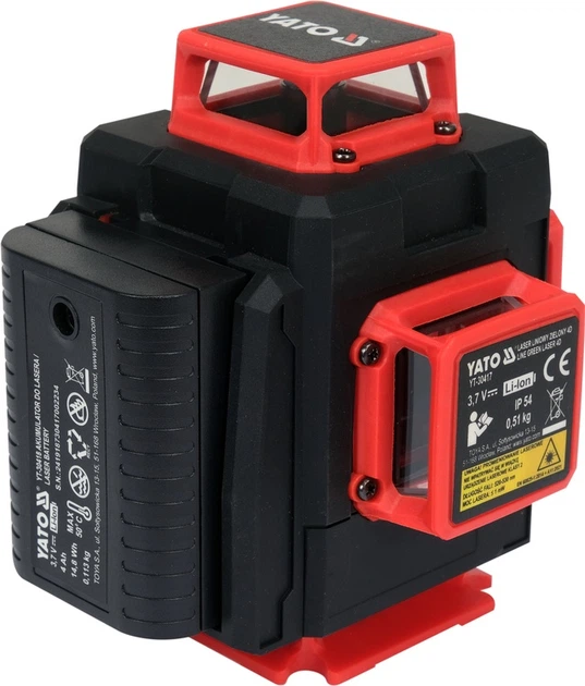 Laser zielony YATO YT-30417 16-liniowy 4D z akcesoriami (5906083115684) - obraz 2