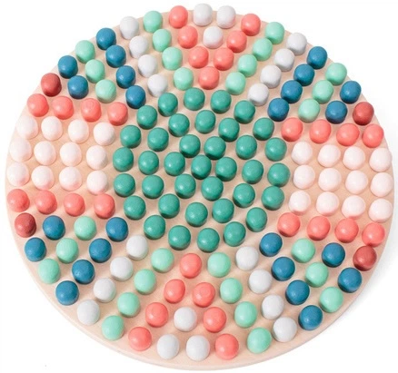 Układanka mozaika BS Toys z drewnianymi pinezkami grzybkami (8717775444879) - obraz 4