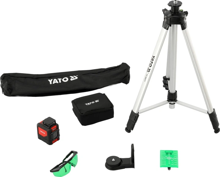 Laser zielony YATO YT-30440 5-liniowy 360° z akcesoriami i statywem (5906083115646) - obraz 11
