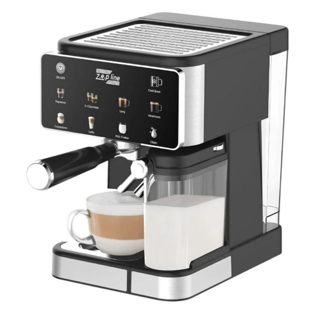 Кавомашина Zepline ZP-6806 (3000 Вт, 20 Bar, сенсорна, 8 напоїв, ріжкова/капсули/мелена кава, з капучинатором Резервуар 2 л) - Фото 2 Кавомашина Zepline ZP-6806 (3000 Вт, 20 Bar, сенсорна, 8 напоїв, ріжкова/капсули/мелена кава, з капучинатором Резервуар 2 л) - зображення 2