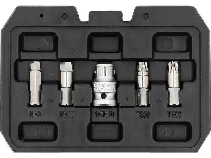 Zestaw bitów YATO do obrobionych śrub 1/4", 3/8" 19 szt (YT-04584) - obraz 2