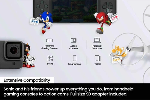 Karta pamięci Samsung Pro Plus Sonic the Hedgehog microSDXC 512GB Class 10 + Adapter SD (MB-MD512SA/LC1) - obraz 10