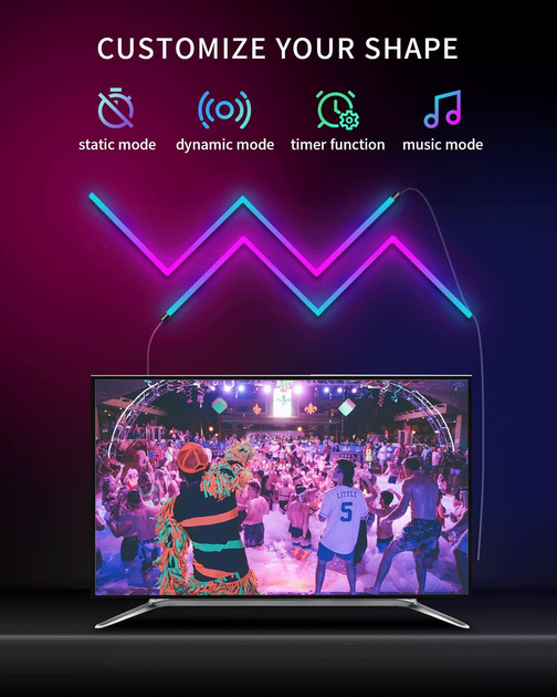 Б/в Настінний світильник LPMYLMC Bluetooth USB interface with app (7) white - зображення 5