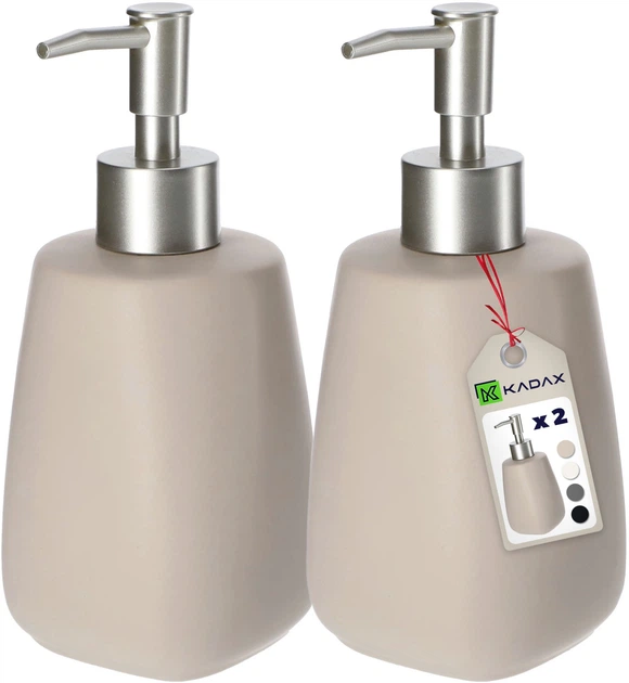 Дозатор для мила Kadax Palmi 400 мл 2 шт. Бежевий (K5156) - зображення 2