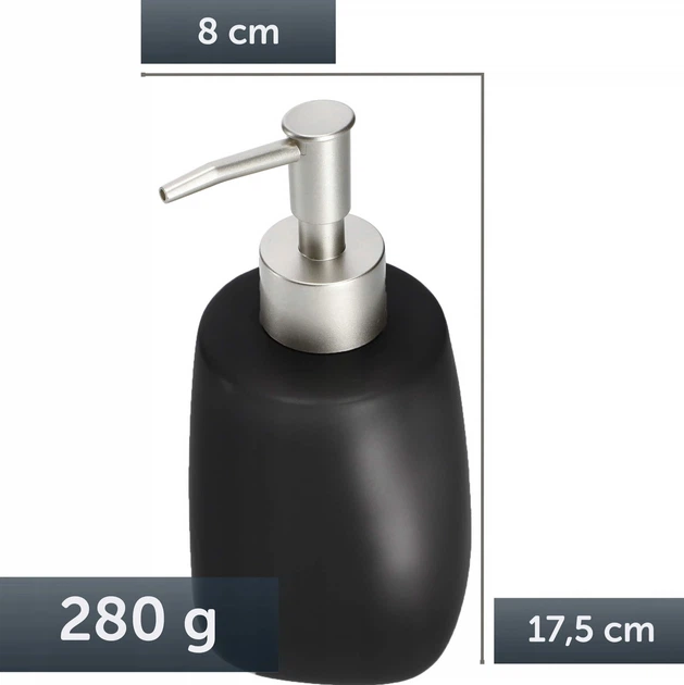 Дозатор для мила Kadax Palmi 400 мл 2 шт. Чорний (K5157) - зображення 3