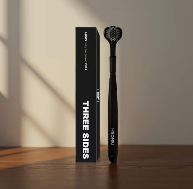 Тристороння зубна щітка для глибокого очищення 360° Toothbrush Soft Deep Clean Black - зображення 2
