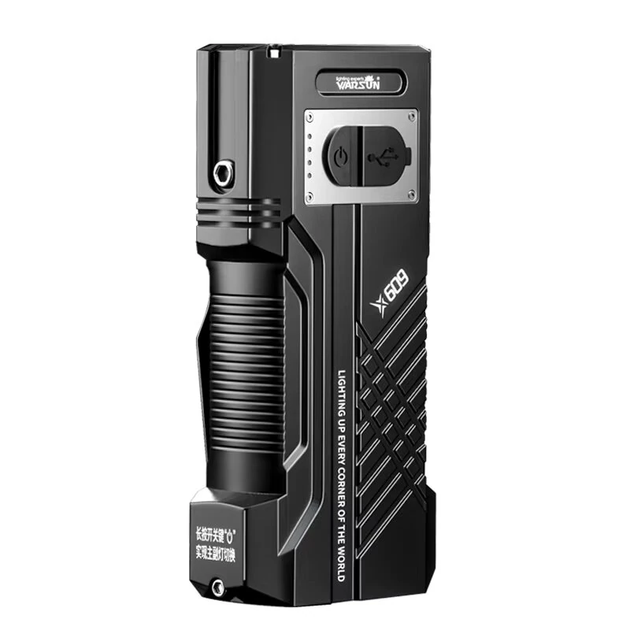 Warsun X609 3000LM Потужний LED ліхтар | Перезаряджуваний, з функцією Power Bank, для кемпінгу - Фото 3 Warsun X609 3000LM Потужний LED ліхтар | Перезаряджуваний, з функцією Power Bank, для кемпінгу - зображення 3
