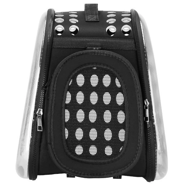 Сумка для транспортування собаки кота Springos до 10 кг 42 x 26 x 32 см Чорна (5907719480282) - зображення 3