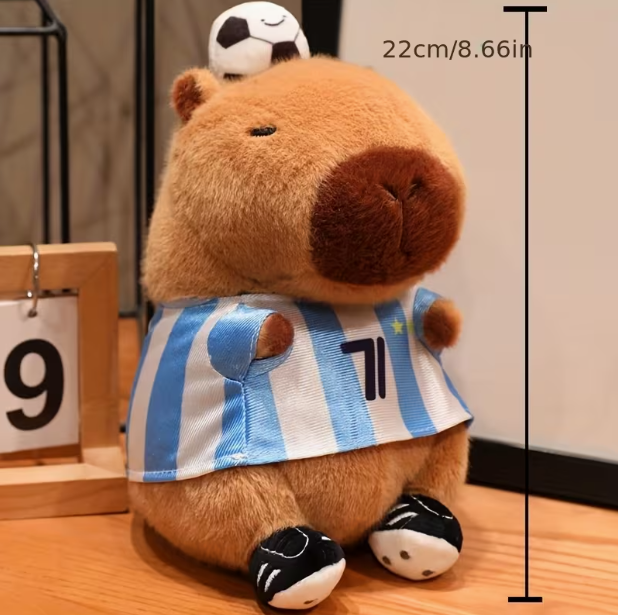 М'яка іграшка Капібара футболіст Capybara плюшева 22 см - Фото 2 М'яка іграшка Капібара футболіст Capybara плюшева 22 см - зображення 2