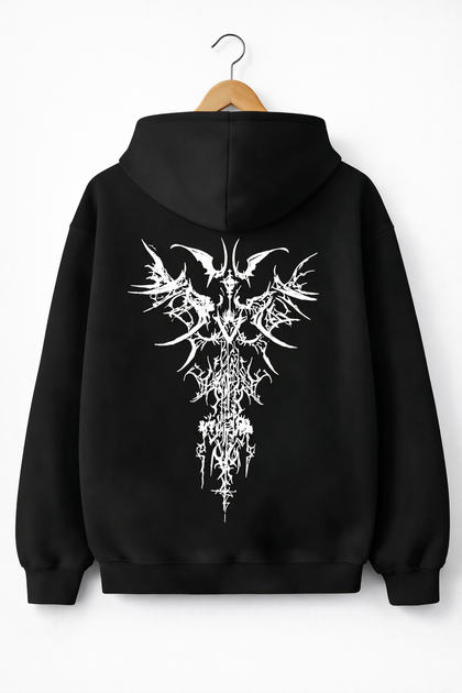 Чоловіче худі з принтом Dark Sigil, Чорний, XL - Фото 1 Чоловіче худі з принтом Dark Sigil, Чорний, XL - зображення 1