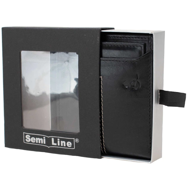 Портмоне чоловіче шкіряне Semi Line RFID Black (P8267-0) - зображення 4