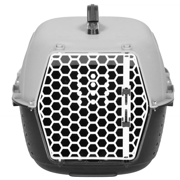 Сумка для транспортування собаки кота кролика Springos до 7 кг 48 x 33 x 27 см Чорно-сіра (5907719466149) - зображення 2