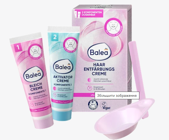 Набір для освітлення волосся Balea Haar Entfarbungs Creme - крем 2 x 50 мл - зображення 2
