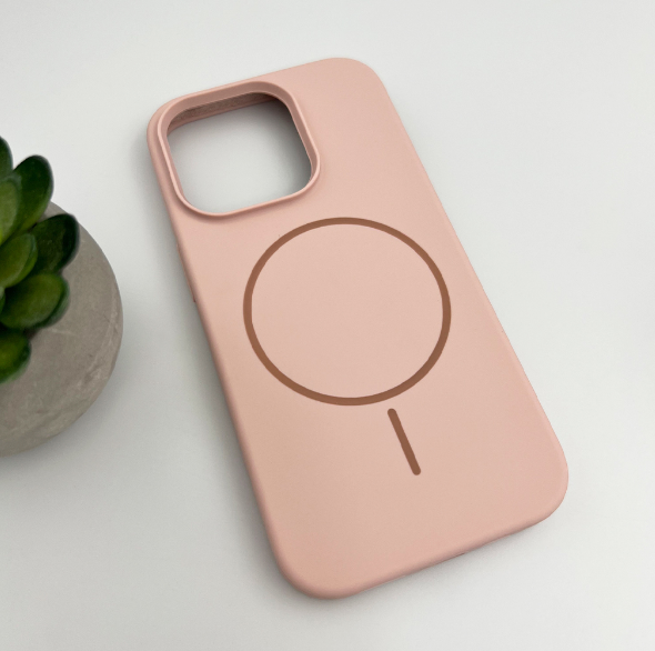 Защитный чехол-накладка Cosmic Silicone Case Magnetic для Apple iPhone 14 Pro Max Pink Sand (SilMag14PM-19) - изображение 3