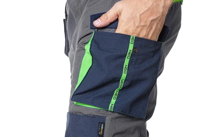 Штани робочі Neo Tools Premium, 100% бавовна, тканина Ripstop, посилення тканиною Cordura, XS(46), с (00134014) - изображение 7