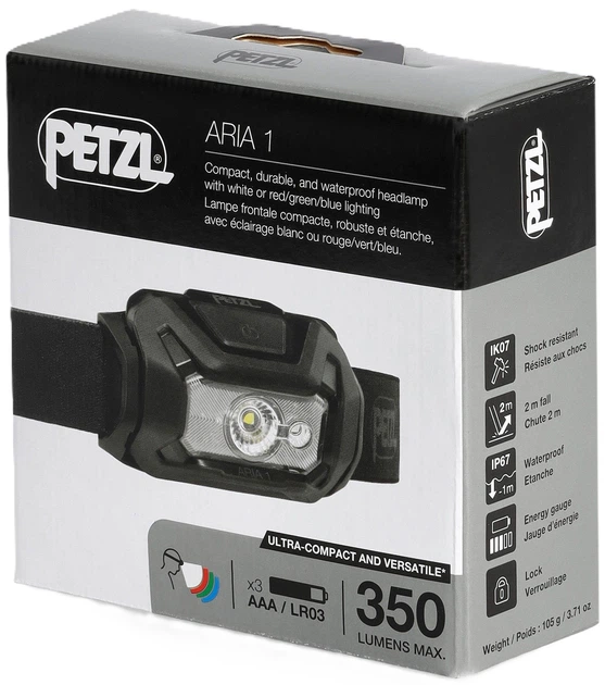 Latarka czołowa Petzl Aria 1 RGB 350 lm Black (3342540840164) (955555913795223) - Outlet - obraz 3