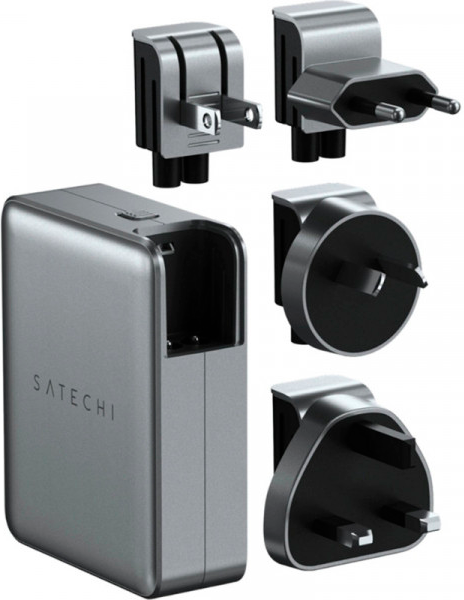 Зарядний пристрій Satechi GaN Travel 145W 4 x USB-C PD Space Gray (ST-W145GTM) - зображення 4