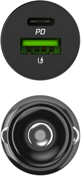 Ładowarka samochodowa Green Cell PowerRide Nano 38W USB-C USB-A PD 3.0 Black (CADM-GC-38AC) - obraz 4