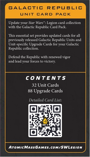 Доповнення до настільної гри Atomic Mass Games Star Wars Legion 2.0: Підрозділ Галактичної Республіки (англійське видання) SWQ07 (841333131982) - зображення 3