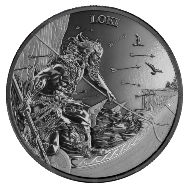 Срібна монета Рагнарек: Локі Loki Germania Mint 2025 - зображення 5