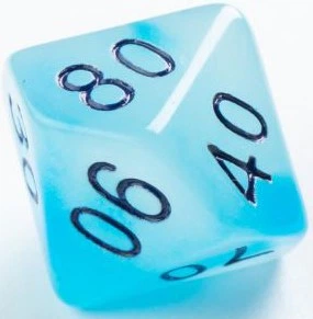 Zestaw kostek do gry Gamegenic Glow Icy crumbs (4251715405352) - obraz 2