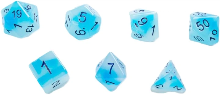 Zestaw kostek do gry Gamegenic Glow Icy crumbs (4251715405352) - obraz 3