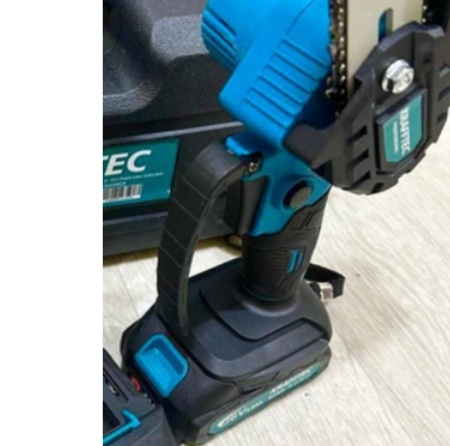 Аккумуляторная мини-пила в кейсеIngco tec 36V 4Ah 1000 Вт 2 аккумулятора , шина 15 см с автоматической смазкой и индикатором заряда Германия - изображение 3