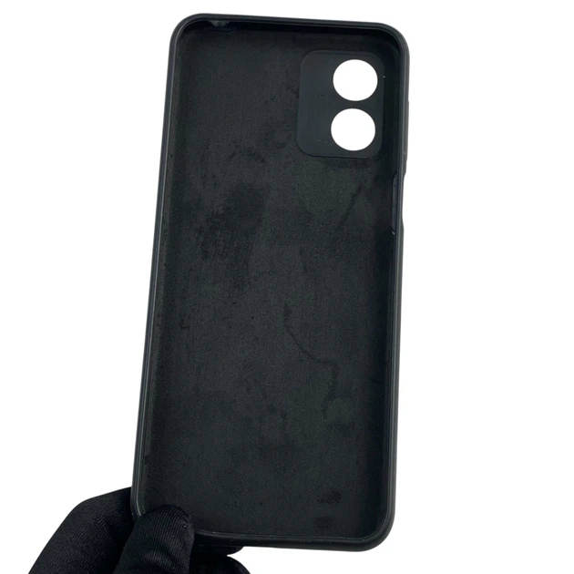 Чехол для Motorola Moto E13 (PAXT0034) силиконовый с микрофиброй нескользящий черный - Фото 5 Чехол для Motorola Moto E13 (PAXT0034) силиконовый с микрофиброй нескользящий черный - изображение 5