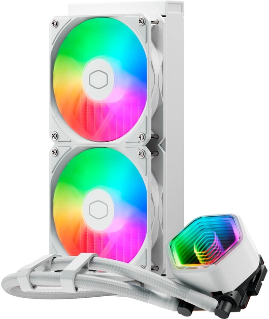 Chłodzenie wodne Cooler Master MasterLiquid 240 Core II ARGB White (MLW-D24M-A18PA-RW) - obraz 2