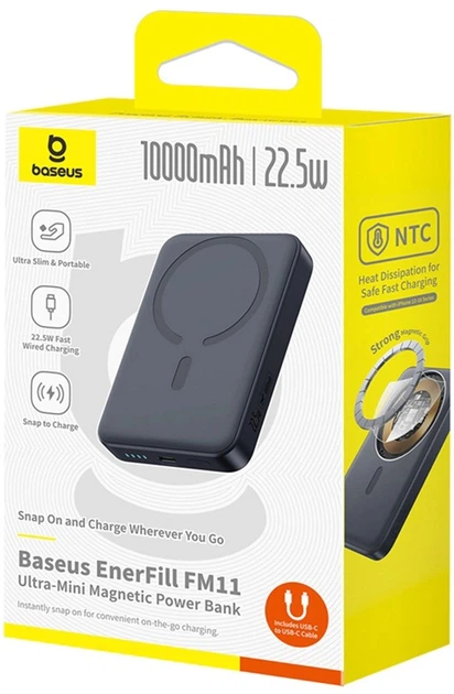 УМБ Baseus EnerFill FM11 10000 мАг 22.5 Вт Black (P10166201111-00) - зображення 6