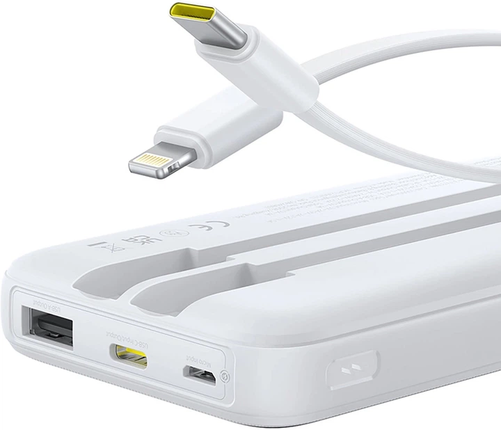 УМБ Baseus Lipow 10000 мАг 22.5 Вт White (P10156401211-00) - зображення 5