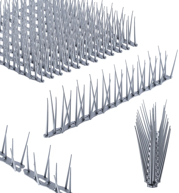 Шипи для відлякування птахів Kadax Dierre 12 шт Сріблясті (K10035) - зображення 3