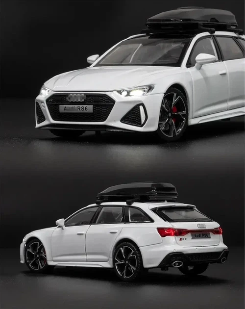 Дитяча металева машинка Audi RS6 1:32, інерційний механізм, світло звук, відкриті двері та багажник "Авто Експерт" - Фото 8 Дитяча металева машинка Audi RS6 1:32, інерційний механізм, світло звук, відкриті двері та багажник "Авто Експерт" - зображення 8