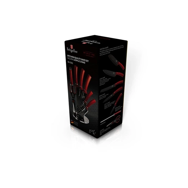 Набір ножів Berlinger Haus Metallic Line Burgundy Edition 8 предметів (BH-2562) - зображення 3